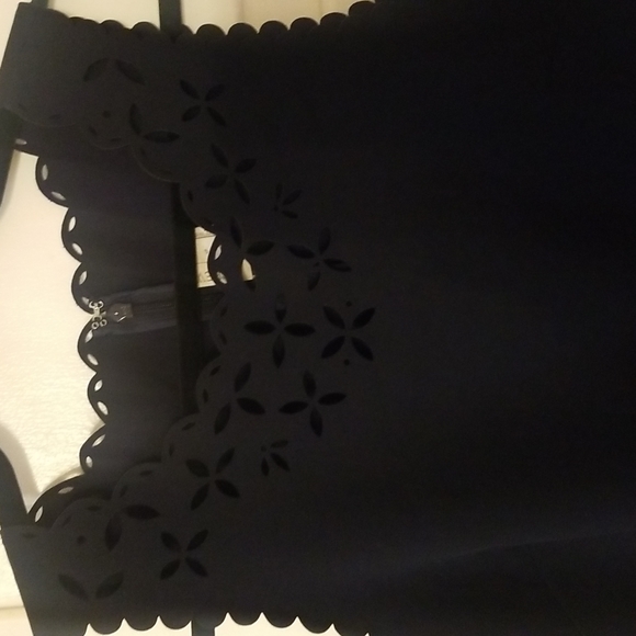 J Crew Scalloped Dress size 6 navy blue - Picture 2 of 11